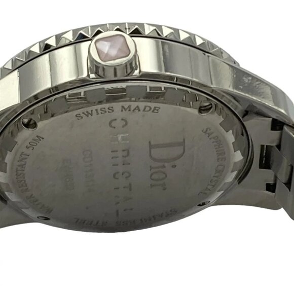 DIOR/ChristianDior Crystal Silver Pink Women's Wrist Watch 532-080425 - Picture 4 of 6